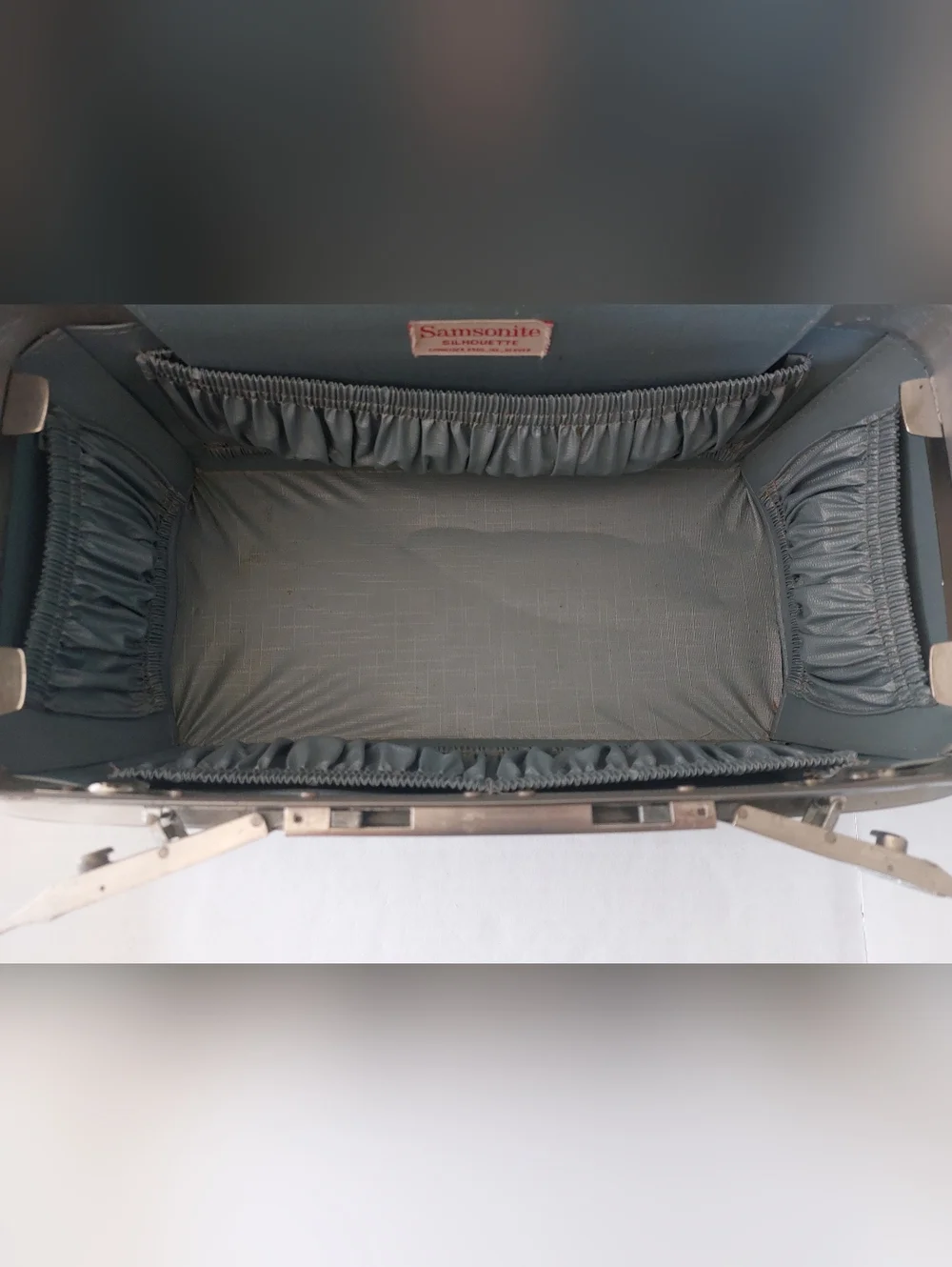 VTG 50s 60s Samsonite Silhouette Shwayder Bros Inc Denver Train Case Oxford Gray